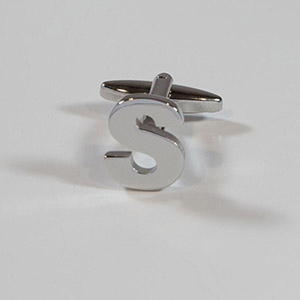 Gemelli Cufflink Letter S 100% Ottone